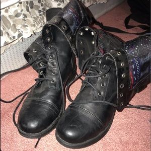 Madden girl combat boots.